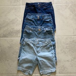 Set of 4 girls Jean shorts